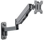 Manhattan Universal-Wandhalterung mit Gasdruckfeder für einen Monitor, Halterungsarm mit Gasdruckfeder, Kugelgelenk und Verlängerungsarm, geeignet für einen Monitor von 17" bis 32"* und bis zu 8 kg