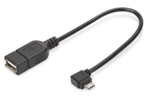 DIGITUS USB AdapterKonverter,OTG,micro BSt-ABu,0,15m,sw
