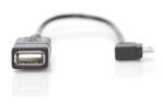 DIGITUS USB AdapterKonverter,OTG,micro BSt-ABu,0,15m,sw