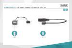 DIGITUS USB AdapterKonverter,OTG,micro BSt-ABu,0,15m,sw