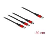 DeLOCK USB Ladekabel 3 in 1 USB Type-C zu 3 x USB Type-C...