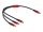 DeLOCK USB Ladekabel 3 in 1 USB Type-C zu 3 x USB Type-C 30 cm schwarz / rot