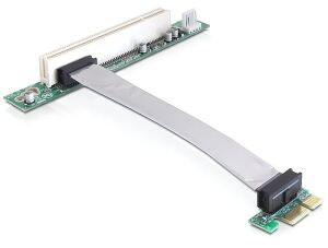 DELOCK Riser Card PCIe x1 -> PCI 32bit 5v flexibles Kabel
