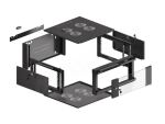 Lanberg WFFA-5604-10B Rack 4U Wandmontiertes Regal Schwarz