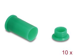 DELOCK DL4 Staubschutz für Stecker und Buchse, 2-teilig grün