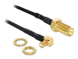 DeLOCK 88472 Koaxialkabel 0,32 m MMCX RP-SMA Gold, Schwarz