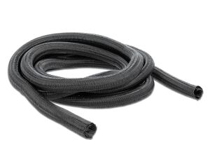 DELOCK Geflechtschlauch selbstschließend 2 m x 25 mm schwarz