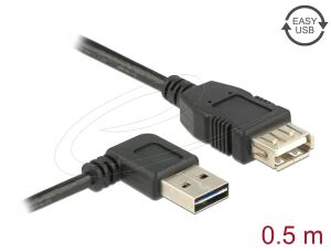 DELOCK Easy-USB-Kab.2.0 A(gewink. re/li) -> A-Bu 0.5m sch