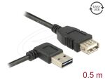 DELOCK Easy-USB-Kab.2.0 A(gewink. re/li) -> A-Bu 0.5m sch