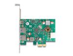 DeLOCK PCI Express x1 Karte zu 1 x extern USB Type-C Buchse PD 30 W + 2 x extern USB Typ-A Buchse USB 5 Gbps
