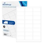 MediaRange MRINK150 selbstklebendes Etikett Permanent Weiß 1200 Stück(e)