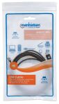 Manhattan USB 2.0 Typ C-Kabel, Typ C-Stecker auf Typ C-Stecker, 480 Mbit/s, 2 m, schwarz