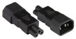 Alcasa PA-1405S Netzstecker-Adapter C14 C5 Schwarz