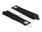 DeLOCK Strapazierfähiger Klettgurt mit Befestigungsöse L 508 x B 50 mm schwarz 5 Stück