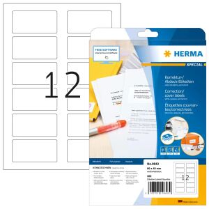 HERMA QR-Code Etiketten A4 80x40 mm weiß Papier matt blickdicht 300 St.