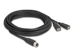 DELOCK M12 Kabel A-kodiert 8 Pin Buchse zu 2 x USB 2.0 Bu 5m