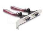 DeLOCK Mini PCIe Karte full size zu 2 x Seriell RS-232 D-Sub 9 Pin