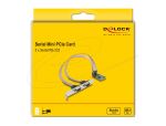 DeLOCK Mini PCIe Karte full size zu 2 x Seriell RS-232 D-Sub 9 Pin