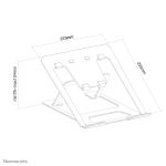 Neomounts NSLS085GREY Laptop-Halterung 10-17" - faltbar - kompakt - universal