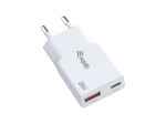 Equip 2-Port 20W GaN Slim USB PD-Ladegerät, USB-C x1, USB-A x1