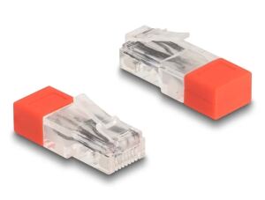 DELOCK RJ45 Stecker mit Abschlusswiderstand 120 Ohm rot