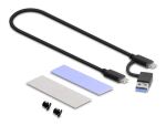 DeLOCK Externes USB Type-C™ Combo Gehäuse für M.2 NVMe PCIe oder SATA SSD - werkzeugfrei