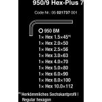 Wera 950/9 Hex-Plus 7, metrisch, BlackLaser