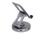 DeLOCK Tablet und Notebook Dockingstation 4K mit integrierter Halterung - HDMI / USB / Hub / SD / Micro SD / PD 3.0 - 360° drehbar