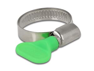 DELOCK Schlauchschelle, Flügelmutter 22-32mm 10 Stk. grün