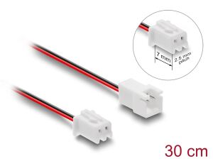DELOCK Lüfter Verlängerungskabel Stecker zu Buchse 2Pin 30cm