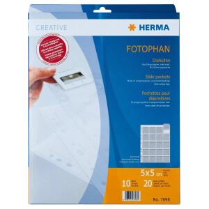 HERMA Diahüllen für Kleinbild-Dias, Folie klar/matt 10 Hüllen