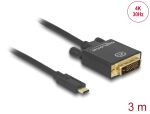 DELOCK USB-Kabel Typ C -> DVI(24+1) St/Bu 4K 30 Hz...
