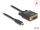 DELOCK USB-Kabel Typ C -> DVI(24+1) St/Bu 4K 30 Hz 3,0m sw