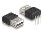 DELOCK Adapter USB 2.0 Typ-A Buchse > 4 Pin 90° gewinkelt