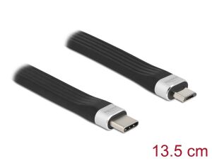 DELOCK USB 2.0 FPC Flachbandkabel USB-C zu Micro-B 13,5cm