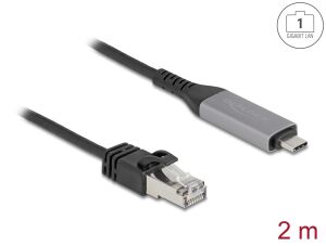 DELOCK USB LAN Kabel USB Typ-C > RJ45 Gigabit Ethernet 2m
