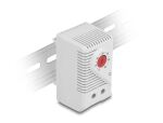 DELOCK Thermostat mit Schließer-Kontakt für Hutschiene