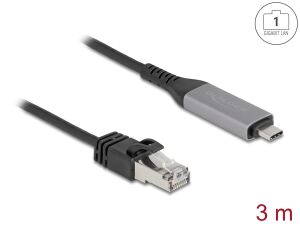 DELOCK USB LAN Kabel USB Typ-C > RJ45 Gigabit Ethernet 3m