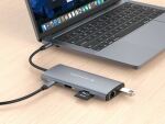 Conceptronic DONN06G 10-in-1 USB 3.2 Gen 1 Dockingstation, HDMI, 100W USB PD, USB-C 5Gbps x 2, USB-A 5Gbps x 3, SD, TF/MicroSD, GbE
