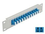 DELOCK 10" LWL Patchpanel 12 Port LC Duplex blau 1...