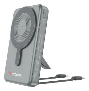 Verbatim 32272 Powerbank Lithium Polymer (LiPo) 10000 mAh Kabelloses Aufladen Grau