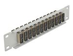 DELOCK 10" LWL Patchpanel 12 Port SC Duplex beige 1 HE grau
