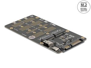 DELOCK Konverter M.2 Key M NVMe SSD > SFF-8654 und M.2 Key B
