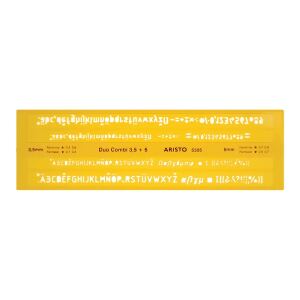Aristo AR5305 Transparent, Gelb Kunststoff Buchstaben-/Zahlen-/Zeichenschablone