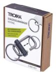 TROIKA KR22-09/BK Schlüsselring/Etui Schwarz, Dunkles Grau