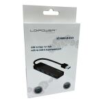LC-Power LC-HUB-U3-4-V2 Schnittstellen-Hub USB 3.2 Gen 1 (3.1 Gen 1) Type-A 5 Mbit/s Schwarz