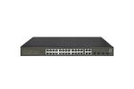 LevelOne Hilbert 28-Port Gigabit PoE Smart Lite Switch, 24 PoE Ausgänge, 4 x Gigabit SFP/RJ45 Combo, 802.3at/af PoE, 380W PoE-Leistungsbudget