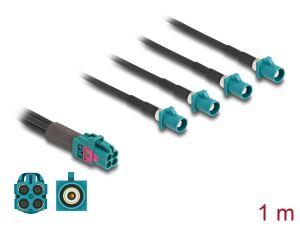 DELOCK Kabel Mini FAKRA Z Buchse quad zu 4x FAKRA Z Stecker