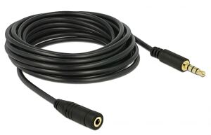 DELOCK Klinkeverl. 3,5mm -> 3,5mm St/Bu 5.00m 4Pin schwar