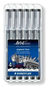 Staedtler 308 SB6P Fineliner Schwarz 6 Stück(e)